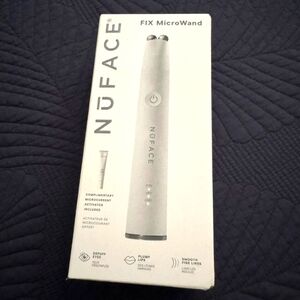 NuFace FIX MicroWand - Sleek White Design APP Fine Lines, Puffy Eyes, Plump Lips
